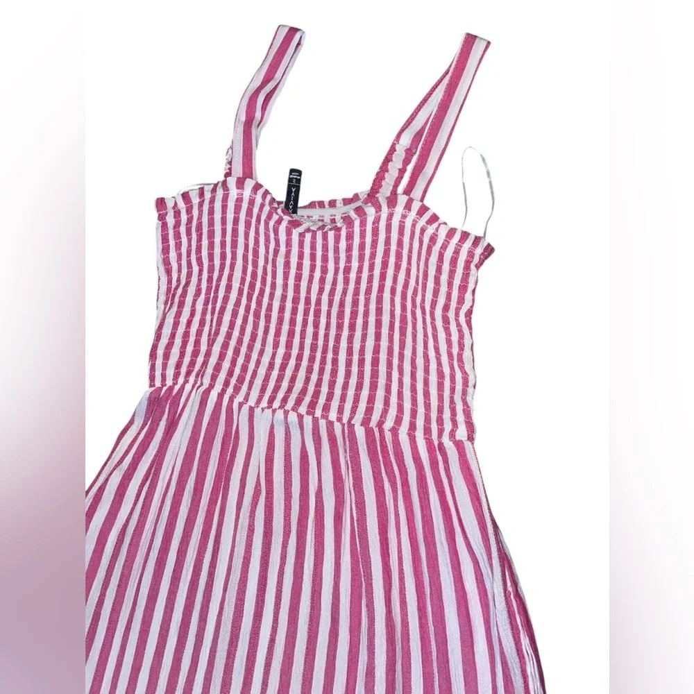 Raviya Pink Striped Maxi Dress Swim Coverup